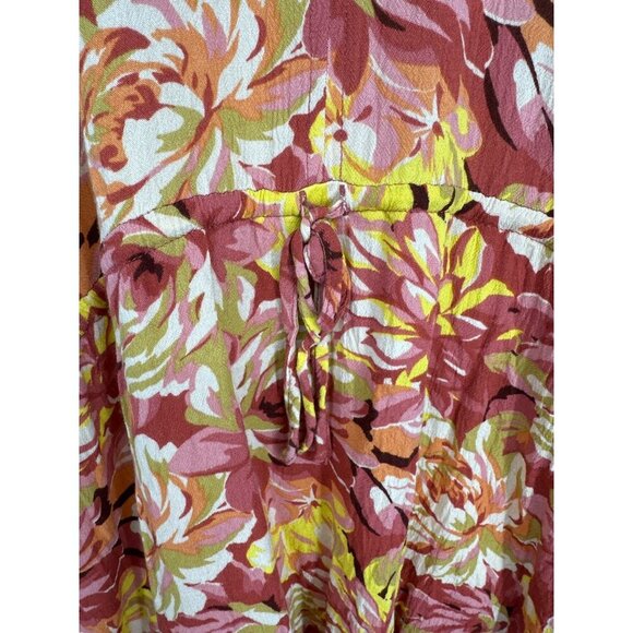 Torrid Esther Rust Floral Long Sleeve V-Neck Peasant Top Size 4X - Picture 4 of 9